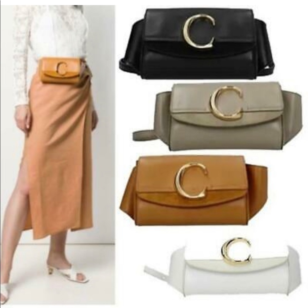 COPY - BNWT Chloe leather belt bag/ fanny pack (orangey- tan brown color)
